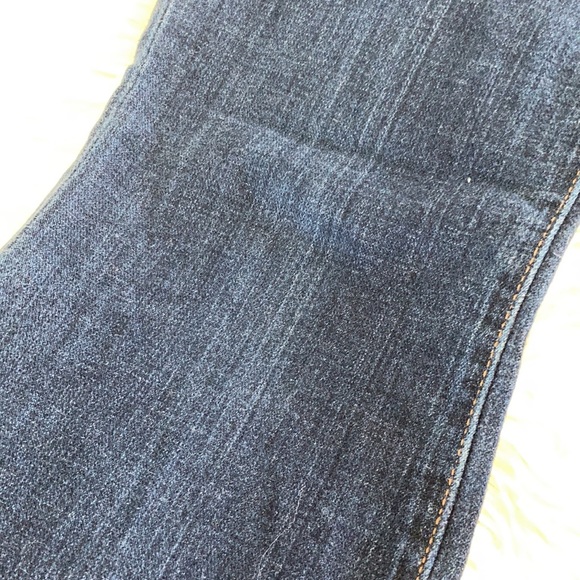 Quality denim X2 “ fit and flare” dark wash flare leg wide leg boot cut sz 2 L - Picture 6 of 17